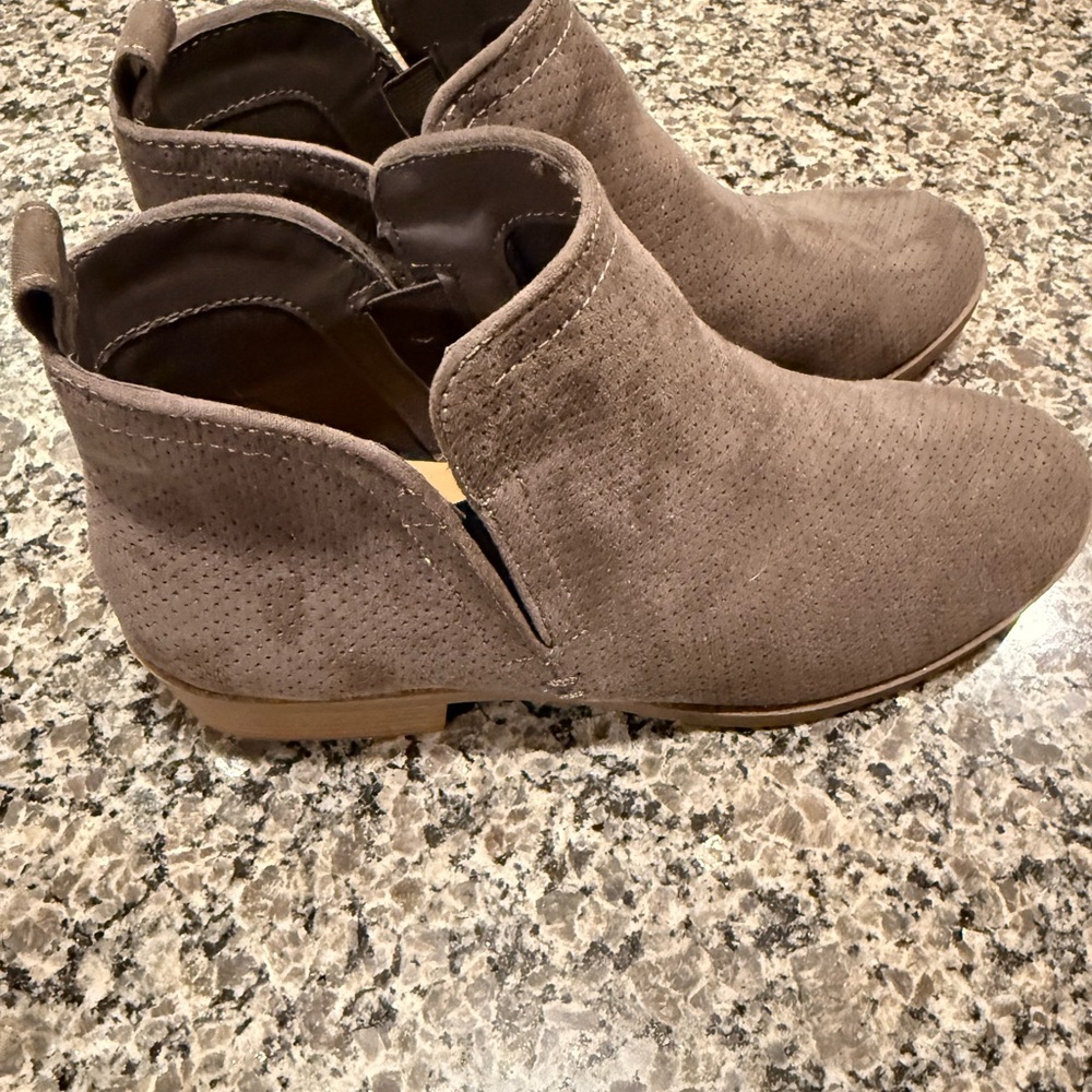 Toms Taupe Ankle Booties